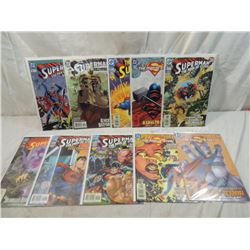 LOT 9 DC SUPERMAN COMICS