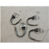 Image 1 : LOT 4 GLASS & SILVERTONE CURTAIN TIE BACK