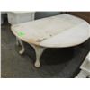 Image 2 : SHABBY CHIC VINTAGE WHITE DROP SIDE COFFEE TABLE