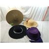Image 1 : WOODEN HAT BOX W/ 3 LADIES HAT