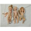 Image 1 : LOT 3 VINTAGE SMALL HARD PLASTIC DOLLS