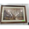 Image 1 : WOODEN B. CHIPTON SIGNED PRINT FRAMED