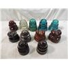 Image 2 : LOT 11 ASSORTED GLASS & CERAMIC INSULATORS