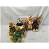 Image 1 : LOT 6 ASSORTED STUFFED HOLIDAY BEARS & REINDEER