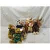 Image 2 : LOT 6 ASSORTED STUFFED HOLIDAY BEARS & REINDEER