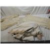 Image 1 : BOX LOT ASSORTED FANCY WORK, LACE, DOLLIES