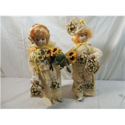 LOT 2 SUNFLOWER DOLLS