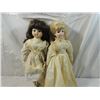 Image 1 : LOT 2 VINTAGE PORCELAIN PALE FACE DOLL