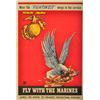 Image 1 : 1942 World War II "Fly With The Marines" Poster