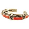 Image 1 : Silver and Coral Bracelet