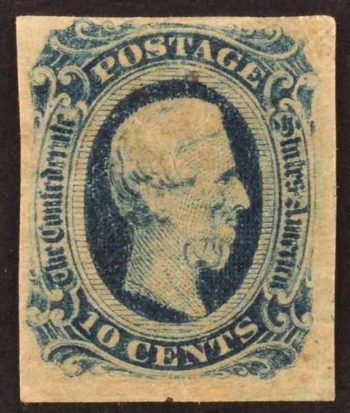 1863 Jefferson Davis 10 Cents Stamps