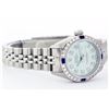 Image 2 : Rolex Stainless Steel Diamond and Sapphire DateJust Ladies Watch