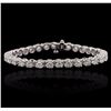 Image 1 : 14KT White Gold 6.43ctw Diamond Tennis  Bracelet
