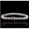 Image 2 : 14KT White Gold 6.43ctw Diamond Tennis  Bracelet
