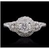 Image 1 : 14KT White Gold 0.82ctw Diamond Ring