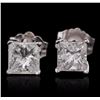 Image 1 : 14KT White Gold 0.87ctw Diamond Solitaire Earrings