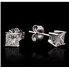 Image 2 : 14KT White Gold 0.87ctw Diamond Solitaire Earrings