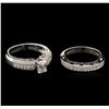 Image 2 : 1.58ctw Diamond Wedding Ring Set - 14KT White Gold