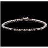 Image 1 : 1.58ctw Black Diamond Tennis Bracelet - 14KT White Gold