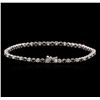 Image 2 : 1.58ctw Black Diamond Tennis Bracelet - 14KT White Gold