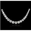 Image 1 : 18KT White Gold 10.57ctw Diamond Necklace