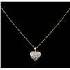 Image 1 : 14KT Yellow Gold 0.25ctw Diamond Heart Pendant With Chain