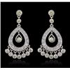 Image 1 : 14KT White Gold 4.07ctw Diamond Dangle Earrings