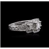Image 2 : 18KT White Gold 0.88ctw Diamond Ring