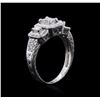 Image 3 : 18KT White Gold 0.88ctw Diamond Ring