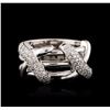 Image 1 : 14KT White Gold 0.70ctw Diamond Ring