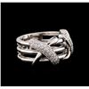 Image 2 : 14KT White Gold 0.70ctw Diamond Ring