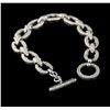 Image 3 : 18KT White Gold 2.64ctw Diamond Bracelet