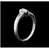 Image 3 : 10KT White Gold 0.31ctw Diamond Ring