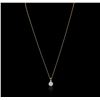 Image 2 : 14KT Yellow Gold 0.41ctw Diamond Pendant With Chain