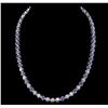 Image 1 : 14KT White Gold 24.00ctw Tanzanite and Diamond Necklace
