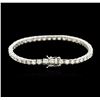 Image 2 : 14KT White Gold 6.90ctw Diamond Tennis Bracelet