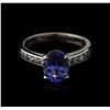 Image 1 : 14KT White Gold 2.07ct Tanzanite and Diamond Ring