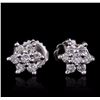 Image 1 : 14KT White Gold 0.60ctw Diamond Earrings
