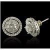 Image 2 : 14KT White Gold 2.88ctw Diamond Earrings