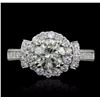 Image 1 : 18KT White Gold 2.09ctw Diamond Ring
