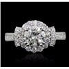 Image 3 : 18KT White Gold 2.09ctw Diamond Ring