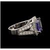 Image 3 : 14KT White Gold 3.83ct Tanzanite and Diamond Ring
