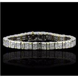 18KT White and Yellow Gold 8.15ctw Diamond Bracelet