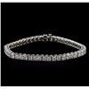 Image 1 : 8.30ctw Diamond Tennis Bracelet - 14KT White Gold