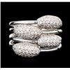 Image 1 : 14KT White Gold 0.59ctw Diamond Ring