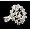 Image 2 : 14KT White Gold 1.32ctw Diamond Ring
