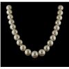Image 1 : South Sea Cultured Pearl Necklace With 14KT Yellow Gold Diamond Clasp