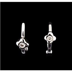 0.03ctw Diamond Earrings - 14KT White Gold