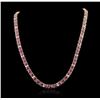 Image 2 : 14KT Yellow Gold 38.43ctw Ruby & Diamond Necklace