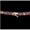 Image 3 : 14KT Yellow Gold 38.43ctw Ruby & Diamond Necklace